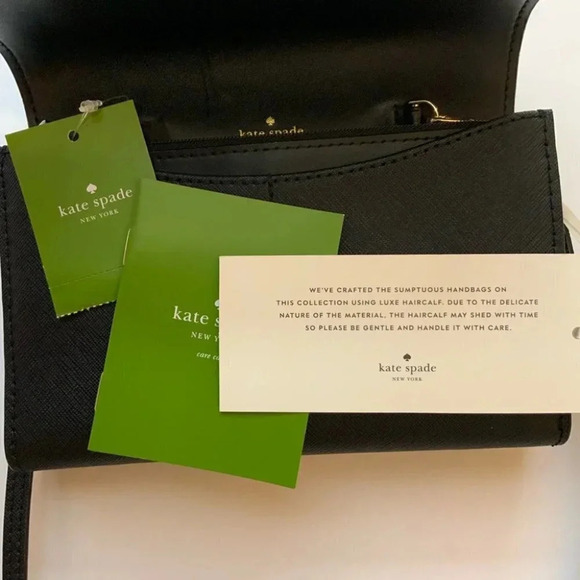 Rare KATE SPADE Black Run Wild Leopard Leather Crossbody Bag - Picture 13 of 16